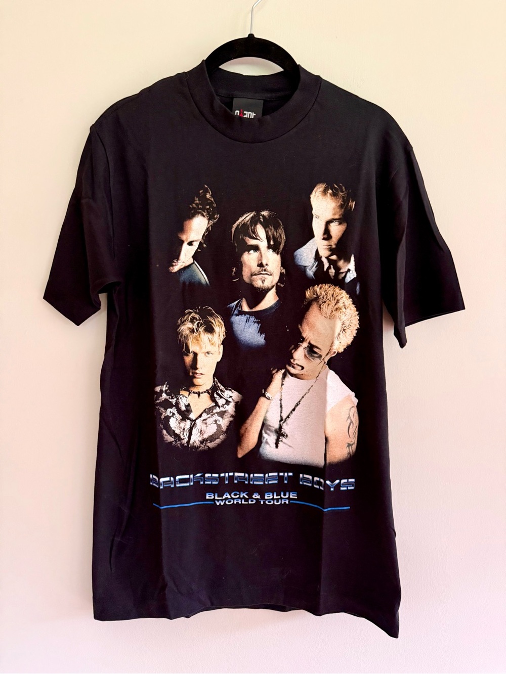 🎸Y2K Backstreet Boys World Tour Rare Black Blue Japan Band Tshirt Size S